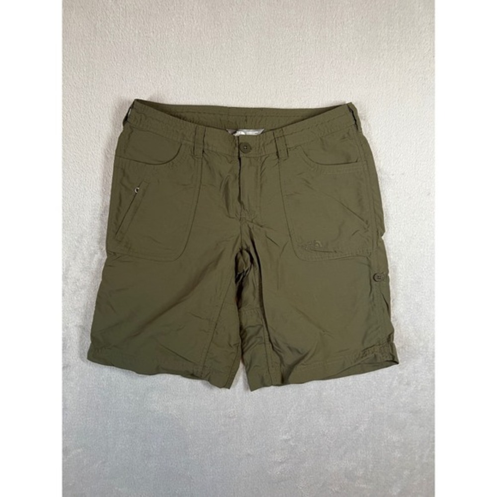The North Face Horizon Ripstop Hiking Shorts Olive Green Womens Size 4